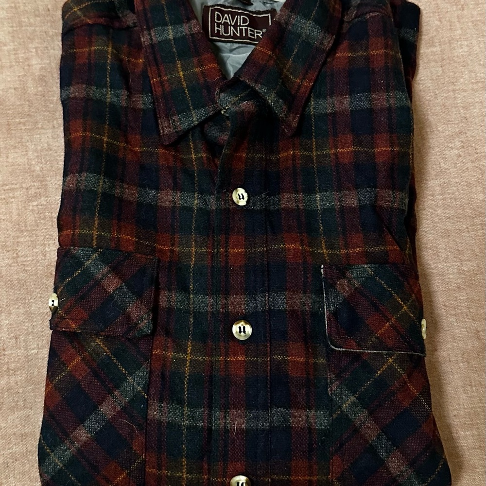 Hunter Woolens Dark Plaid Shirt
